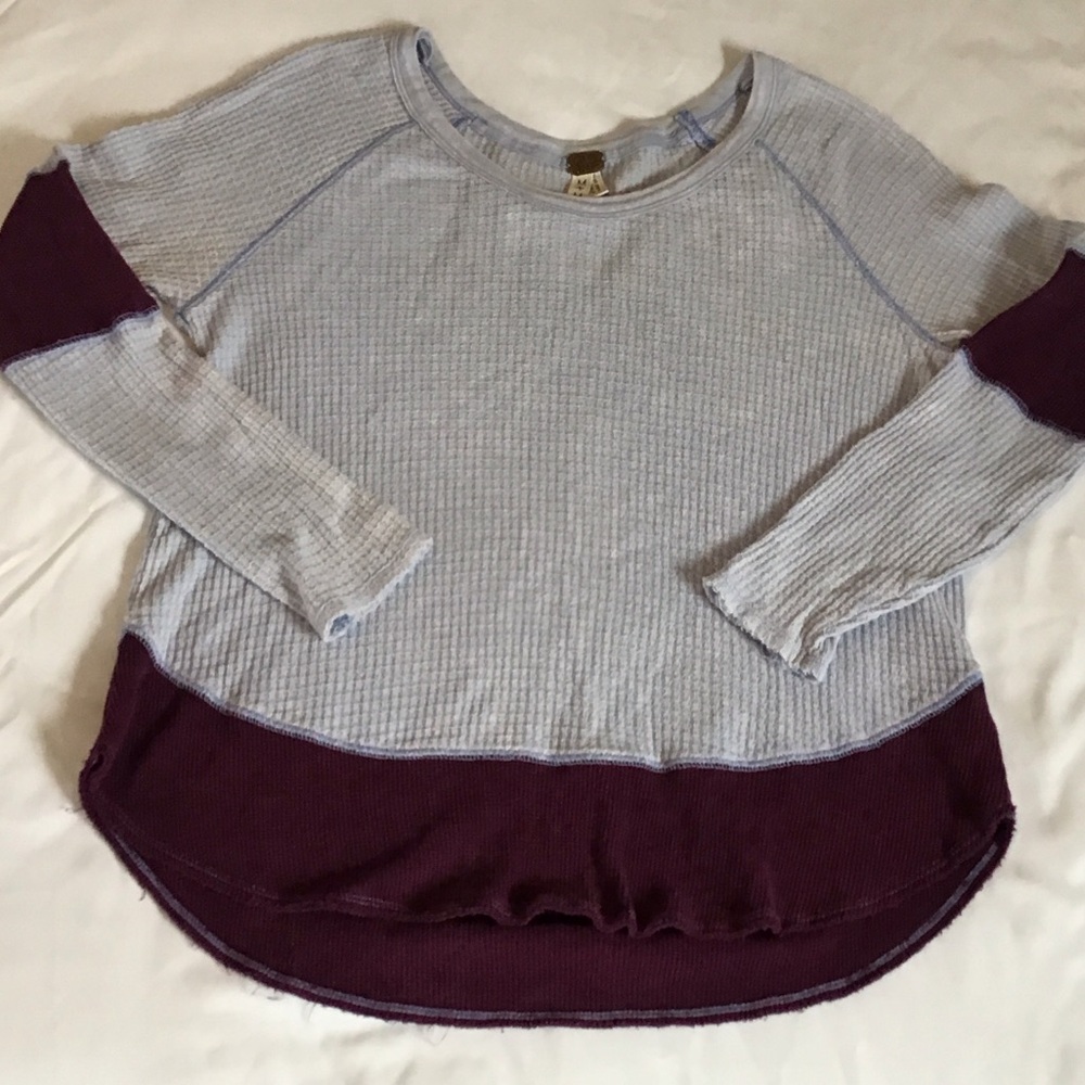 Women’s Lightweight Two-Tone Purple Long Sleeve Top